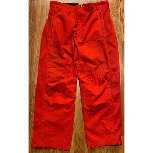 Vtg Nike Red Warm Up Drill Track Pants Mens 36 28" Athletic Outdoor Gray Tag Y2K